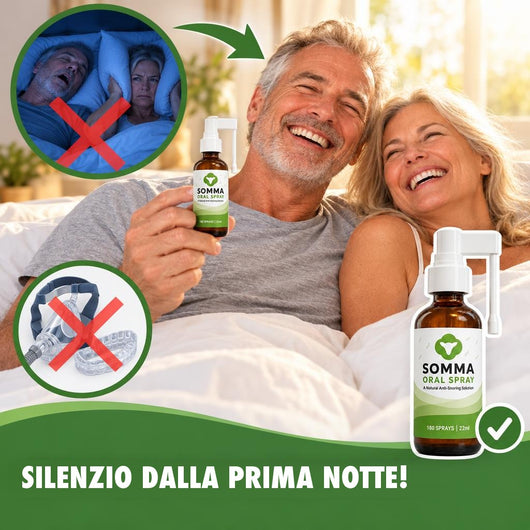 Spray anti-russamento Somma: silenzio dalla prima notte